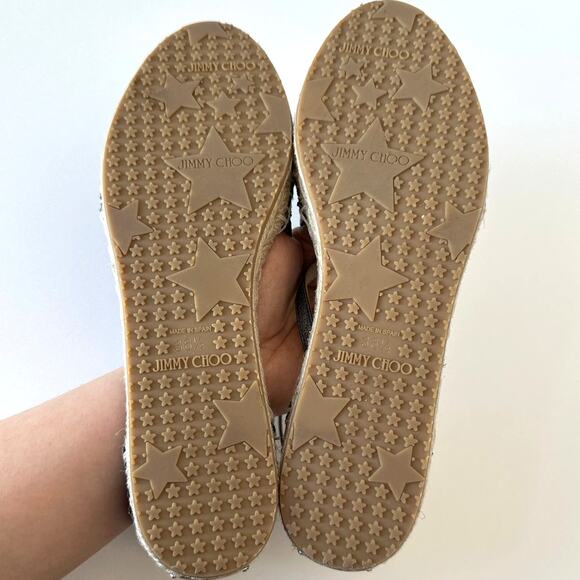 Jimmy Choo Donna Studded Espadrille Flat Black Size 36.5 / US 6.5 B - Picture 12 of 16